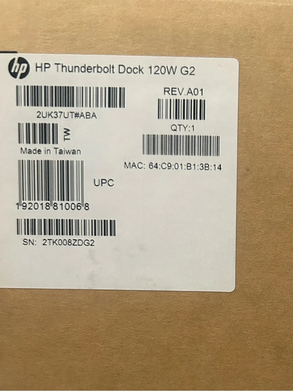 HP Thunderbolt Dock 120W G2